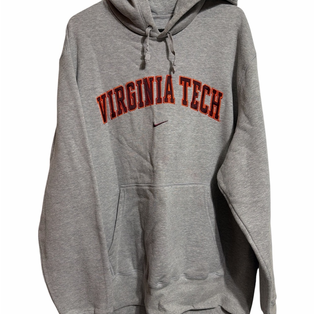 Nike Grey Pullover Sweatshirt with Burgundy Swoosh